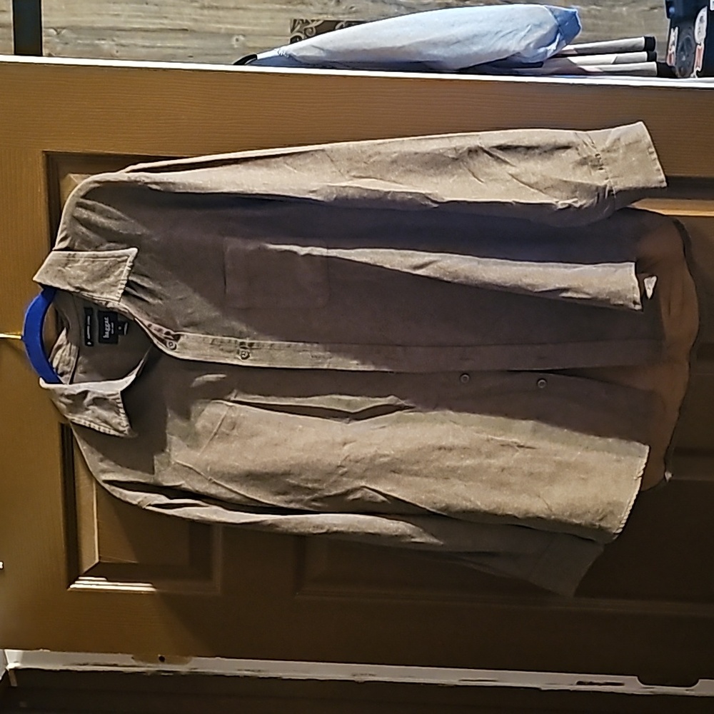 Haggar sueded luxe button up shirt